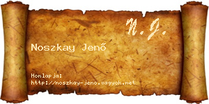 Noszkay Jenő névjegykártya